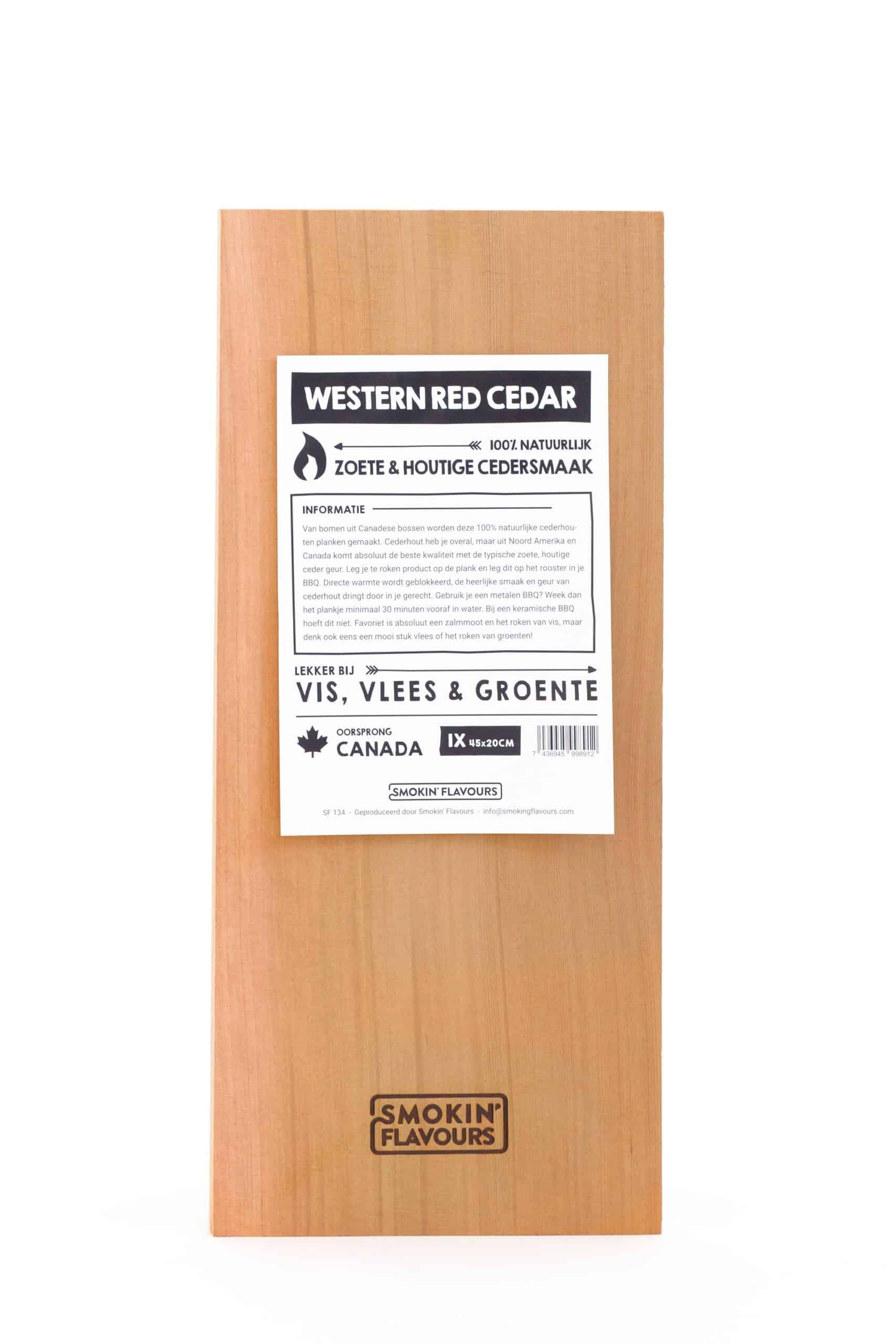western cederhouten plank 45x20cm